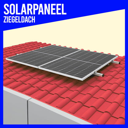 Photovoltaik-Modul-Set 2x – Ziegeldach-Aufständerung 25-40mm