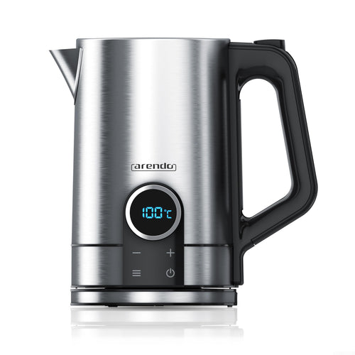 Arendo Wasserkocher Temperaturwahl - Edelstahl 1.7L