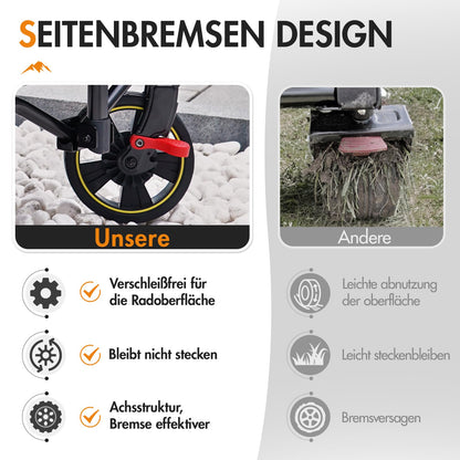 Portal Bollerwagen faltbar XXL – Handwagen 120 kg, mit Getränkehalter & Tasche