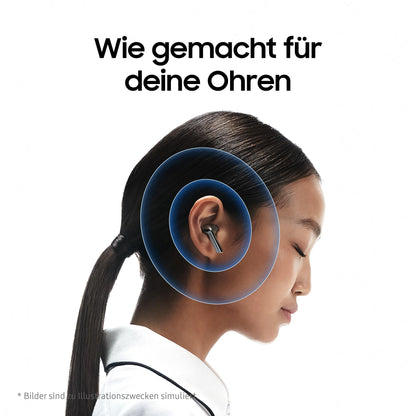 Samsung Galaxy Buds3 Bluetooth In-Ear-Kopfhörer mit ANC, Weiss