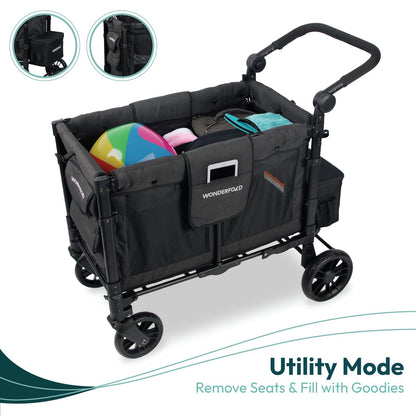 WonderFold W2 Elite KinderVan Bollerwagen - Charcoal Gray