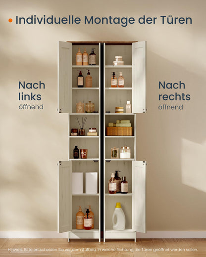 SONGMICS HOME Badezimmerschrank BBC667WJ01 schmal 30 x 30 x 170 cm