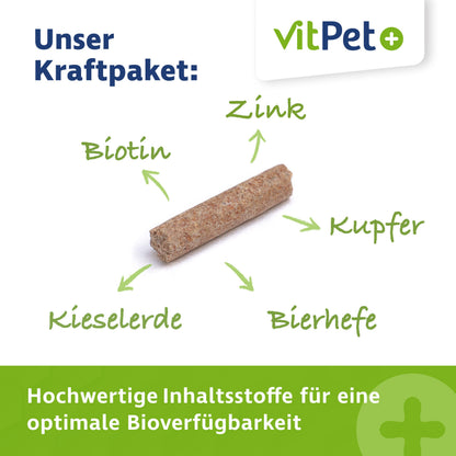 VitPet+ Huf Wohl Mineralfutter Pferde mit Biotin, Zink, 4 kg