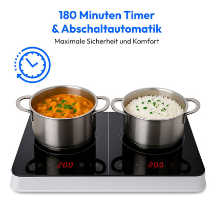 MEDION Doppel-Induktionskochplatte MD18493, 3500 Watt, schwarz