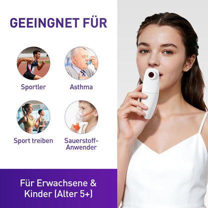 Nascool Peak Flow Meter PEF-1, digitales Spirometer mit LCD