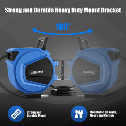 ProfiWerk Automatik Druckluftschlauch Trommel Aufroller 15m Wandmontage