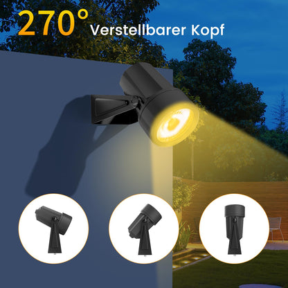 LONIUTO Gartenstrahler LED – 10er Pack Warmweiss 3000K
