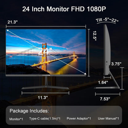 Minifire MF24X3AL PC Monitor 24 Zoll Full HD 100Hz