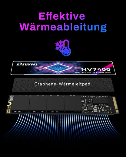 BIWIN Black Opal NV7400 1TB M.2 SSD PCIe Gen4 NVMe 7400 MB/s