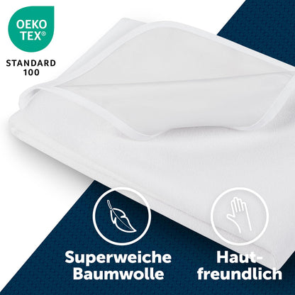 Blumtal Matratzenschoner 160x200 cm 2er Set wasserdicht OEKO-TEX