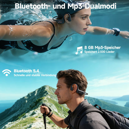 sunvito X30 Knochenschall Kopfhörer Bluetooth 5.4 IPX8 mit MP3-Player