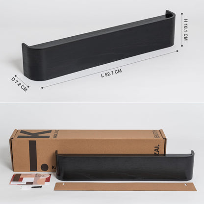 Kazai Toke moderne Wandgarderobe - Echtholzfurnier Eiche schwarz