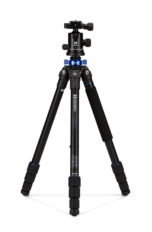 Benro TMA18AB1 Mach3 AL Stativ-Kit - B1 Kopf, Monopod-Funktion, Schwarz