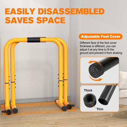 RELIFE Einstellbare Dip Station Calisthenics Barren - Gelb