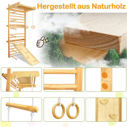 LARS360 Multifunktions Sprossenwand Holz Indoor - Kinder