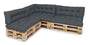 TexDeko Garden Palettenkissen Set 7-tlg., 120 x 80 cm, Anthrazit – gesteppte Auflage für Europaletten