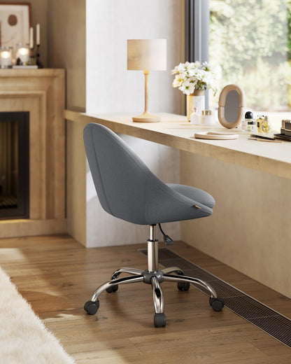 SONGMICS OBG020G05 Homeoffice-Stuhl Baumwoll-Leinen schiefergrau