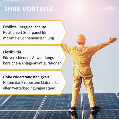 Avoltik Solar Halterung Ziegeldach Montageset - 2 Module (30-45mm)
