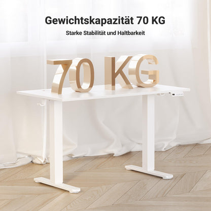 Claiks Elektrischer Steh-Sitz Schreibtisch 120x60cm Weiss