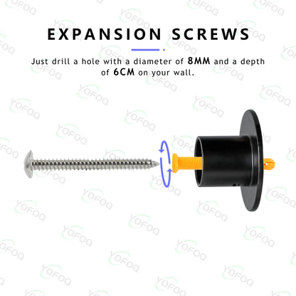 YOFOQ Duschstange L-Form Edelstahl verstellbar 62-94x141-174cm