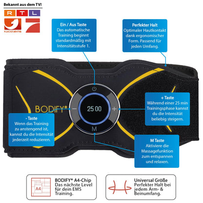 Bodify 2in1 EMS Arm & Bein Trainer Max – Elektrostimulator
