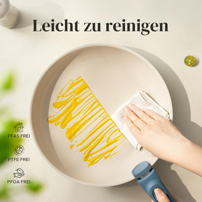 Redchef Pfannenset abnehmbarer Griff Induktion Keramik 6-teilig Blau