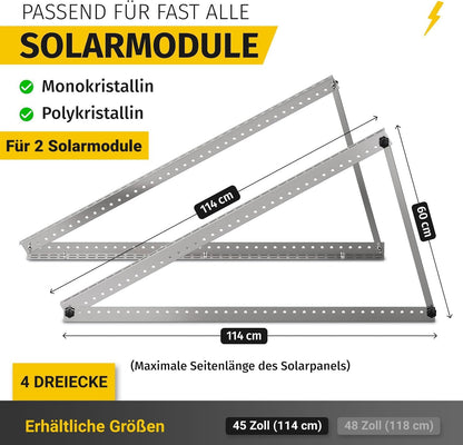 Avoltik Balkonkraftwerk Halterung 2er Set für Solarmodule, 0-90°