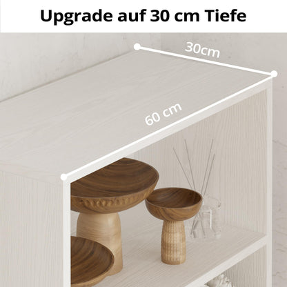 IRONCK Bücherregal – 2 Türen, 5 Ebenen, Industriestil weiss