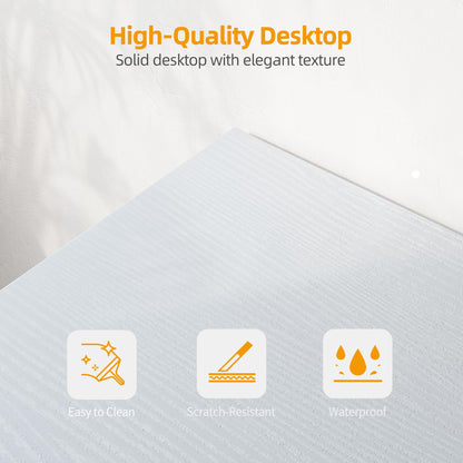 BEXEVUE L-förmiger Gaming Tisch 120x70 cm – Weiss, umkehrbar