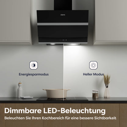 CIARRA CBCB6736N Kopffreie Schräghaube - 60 cm Schwarz