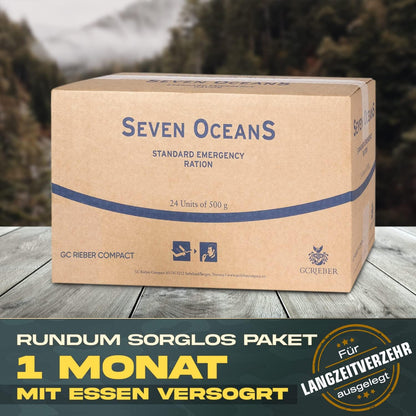 Seven Oceans XXL-Notfallnahrung, 24 x 500 g Notration, 2450 kcal