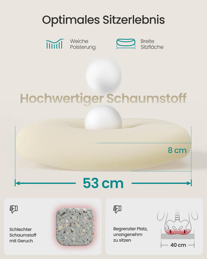 SONGMICS OBN037G02 Ergonomischer Drehstuhl - hellgrau