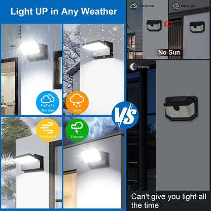 ledmo 60W LED Wandleuchte Aussen - KaltWeiss 6000K, Schwenkbar