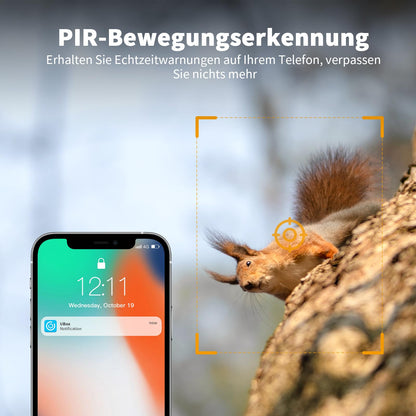 NUASI Wildkamera RBX-S60, 4G LTE, Solar, 2K Farbnachtsicht, IP66