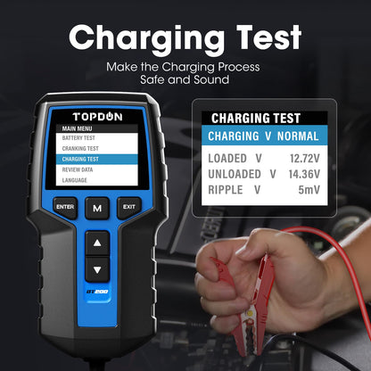 TOPDON BT200 Autobatterie Tester – Lade- & Anlasseranalyse
