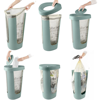 Rotho Fabu Müllsackständer Kunststoff 3er-Set - Grün