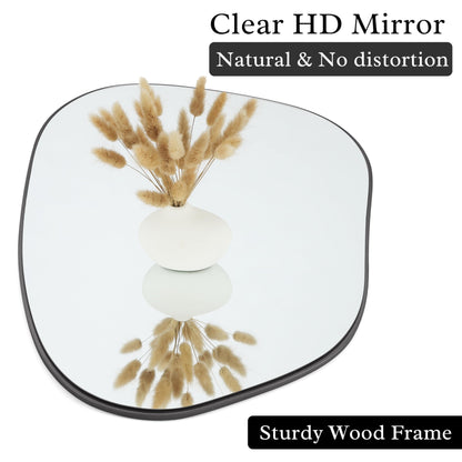 PERFNIQUE Asymmetrischer Wandspiegel - Schwarz, 69x48 cm