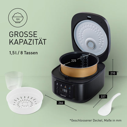 Panasonic SR-DA152KXE Reiskocher mit Dampfgarer - Schwarz