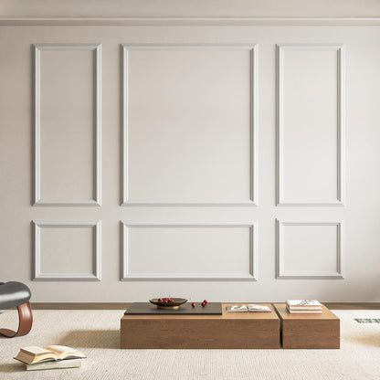 Art3d Zierleisten-Set, vorgeschnitten, 6-teilig, Polystyrol, Wanddekoration für Innenräume