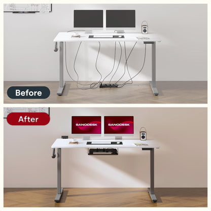 SANODESK Standing Desk höhenverstellbar 110x54 cm - Weiss