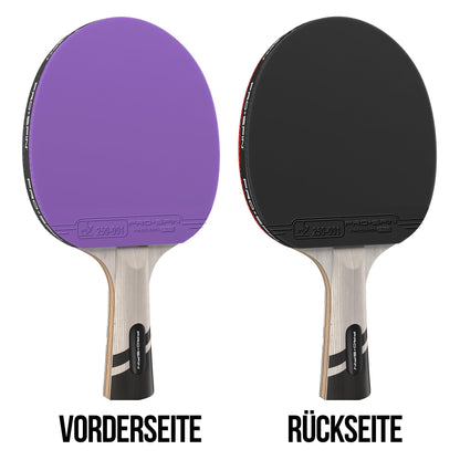 PRO-SPIN Tischtennisschläger Carbon ITTF, 2er-Pack, Blau/Lila