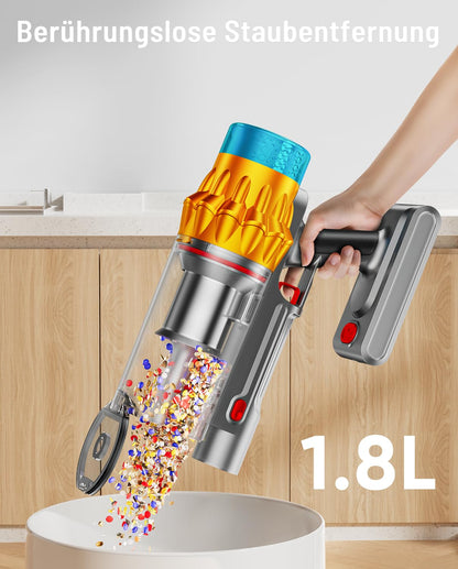 AIDTIPS T18 Akku-Staubsauger kabellos, 600 W, 50 kPa Saugkraft