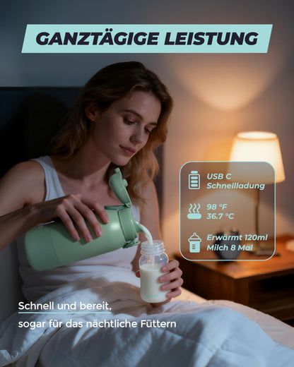 Wemoh Tragbarer Flaschenwärmer Baby mit Selbstreinigung, 450 ml