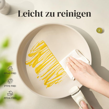 Redchef Pfannenset 6-teilig – keramik antihaft induktion beige