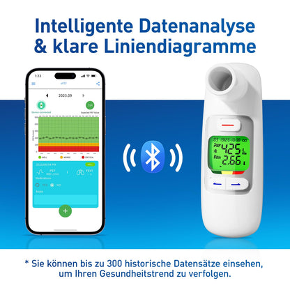 Nascool Peak Flow Meter 2.0 Spirometer mit Bluetooth und App
