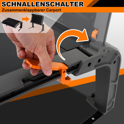 Herrselsam Klappbare Mähroboter Garage Schutzüberdachung - 72x56x36cm