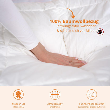 sleepling Sommer Daunendecke Bettdecke extra leicht 135x200 cm