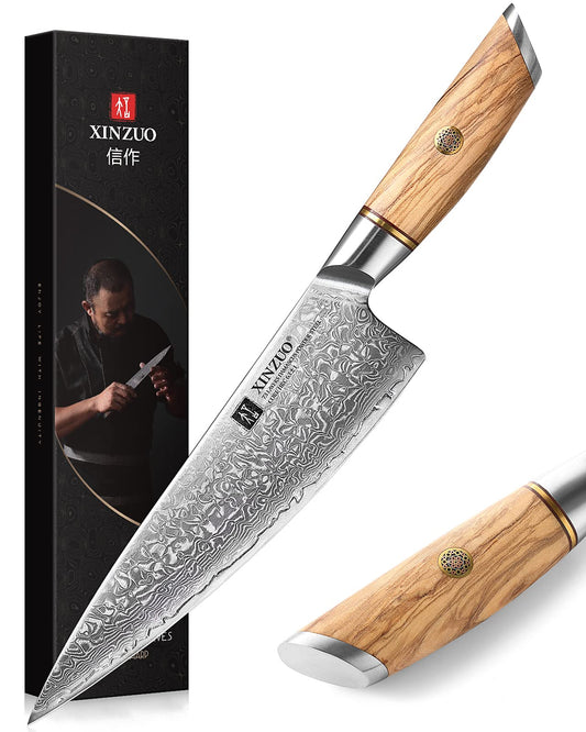 XINZUO 21.2cm Damast Kochmesser Gyuto - Lan Series