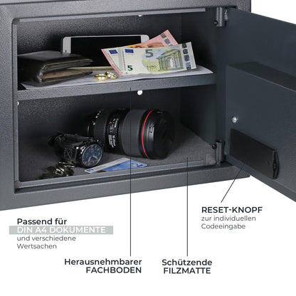 HMF Möbeltresor Elektronikschloss – 380x300x300mm