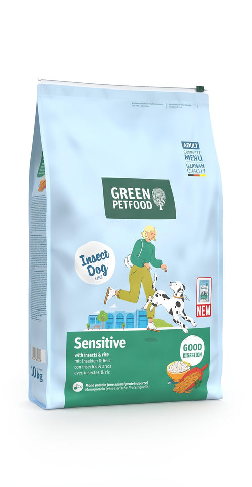 Green Petfood InsectDog Sensitive Trockenfutter Insekten & Reis 10 kg